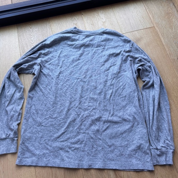 UNIQLO SOFT BRUSHED CREW NECK LONG SLEEVE T-SHIRT in GREY - XL - Picture 7 of 10